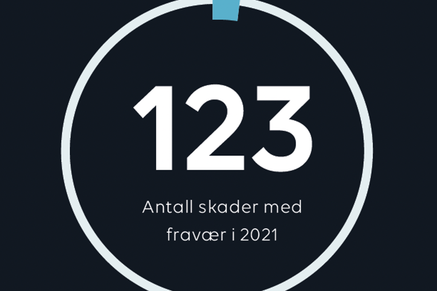 Antall skader med fravær 123