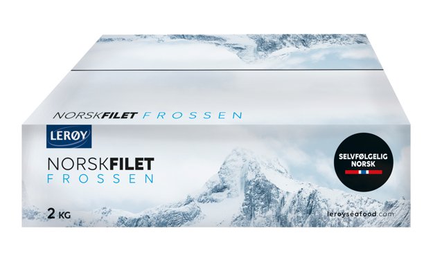 Frossen torskefilet uten skinn 2 kg