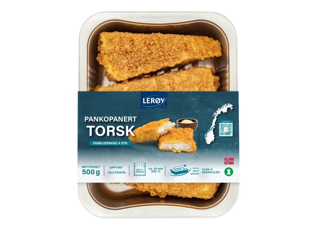 Pankopanert torsk forpakning