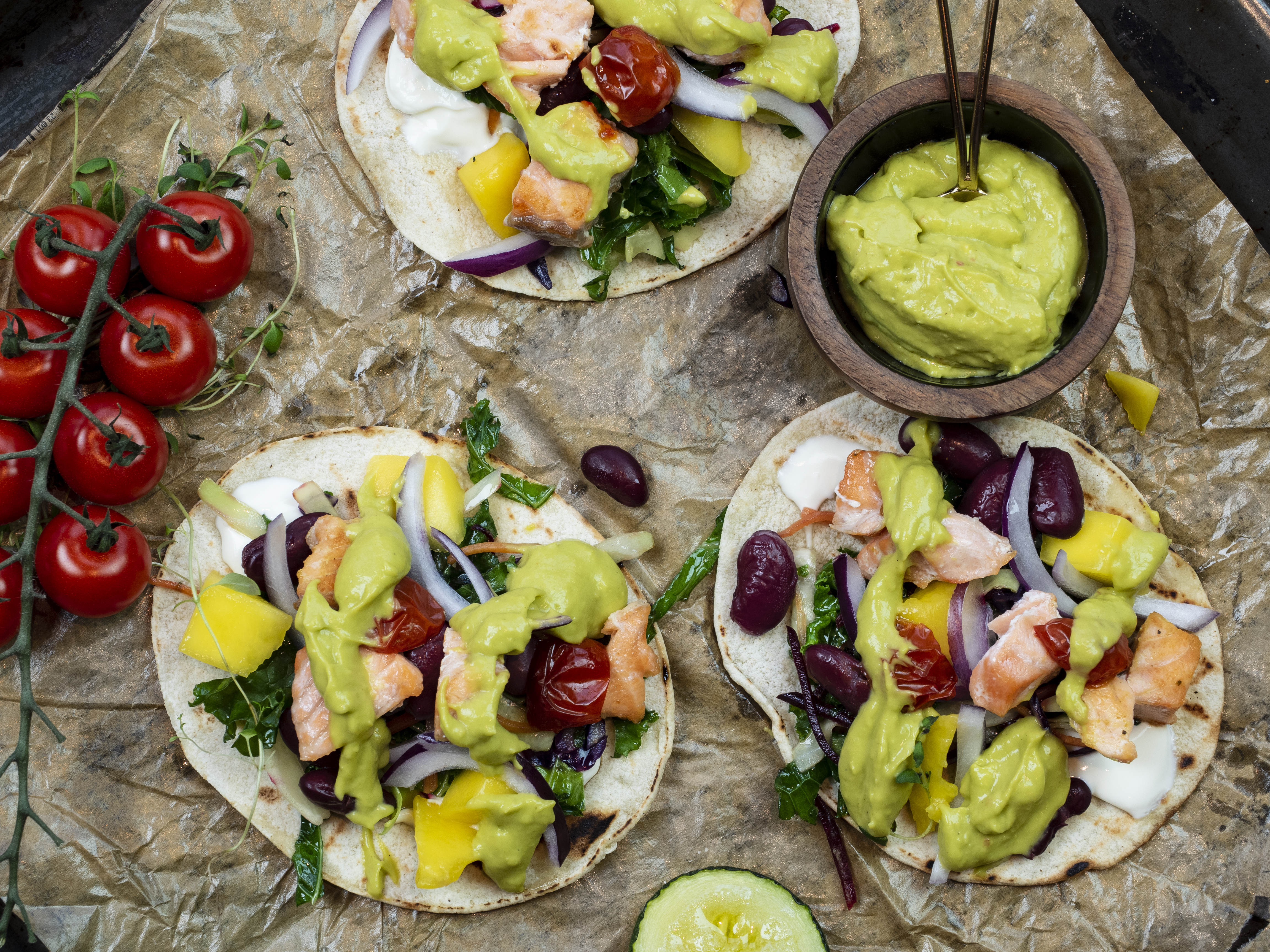 Laxtaco med guacamole